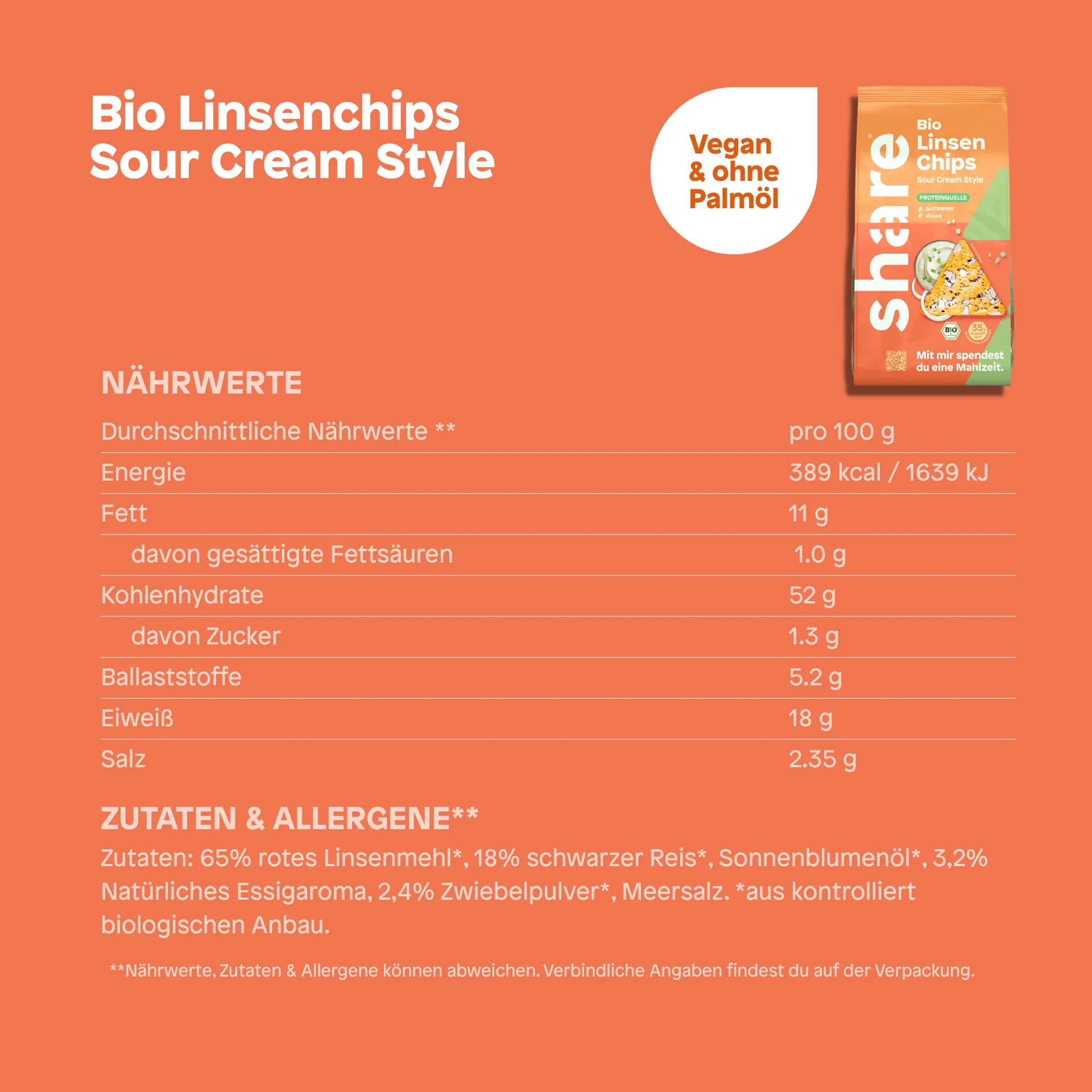 Bio Linsenchips Sour Cream Style - Image 6