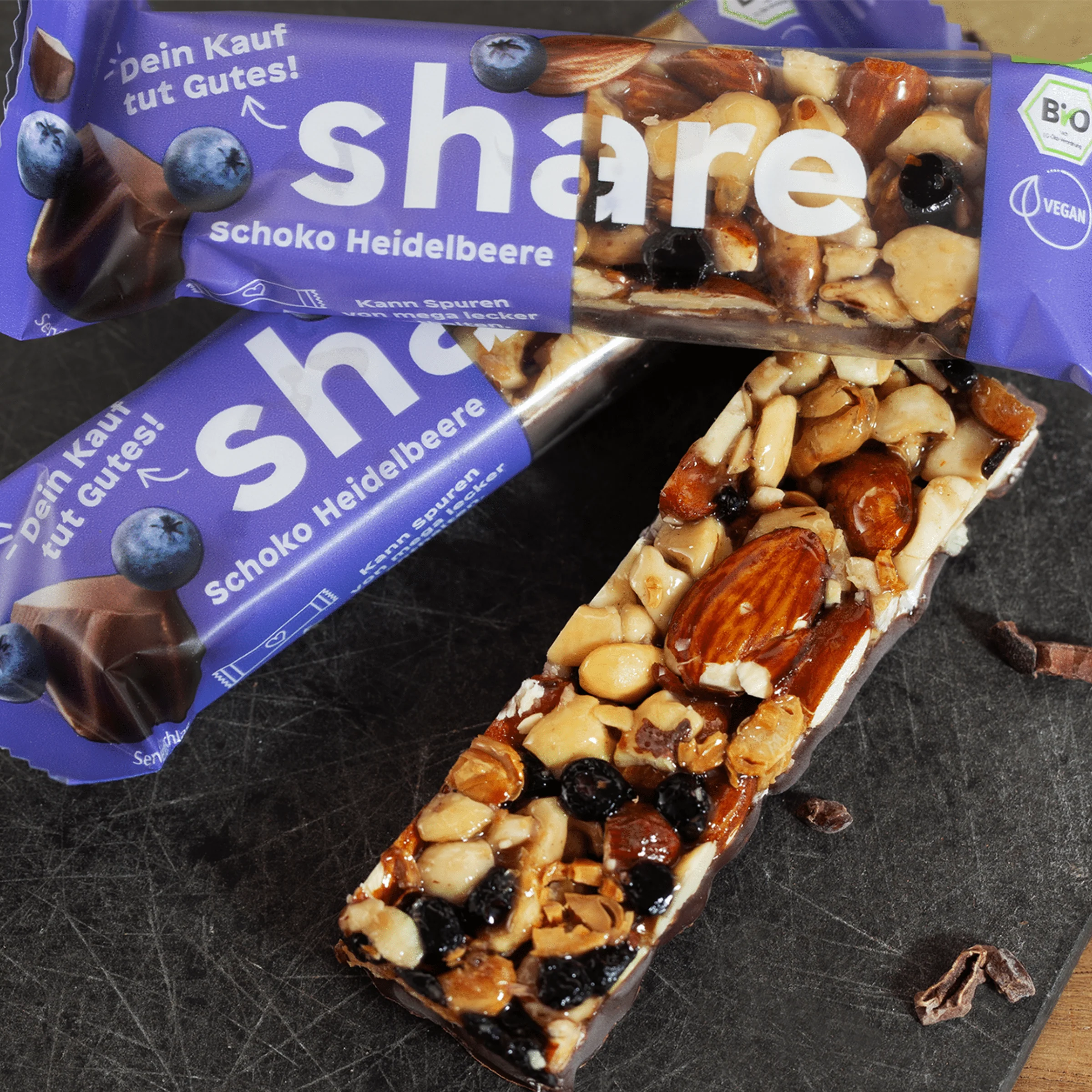 Bio Nussriegel Schoko & Heidelbeere - Image 4