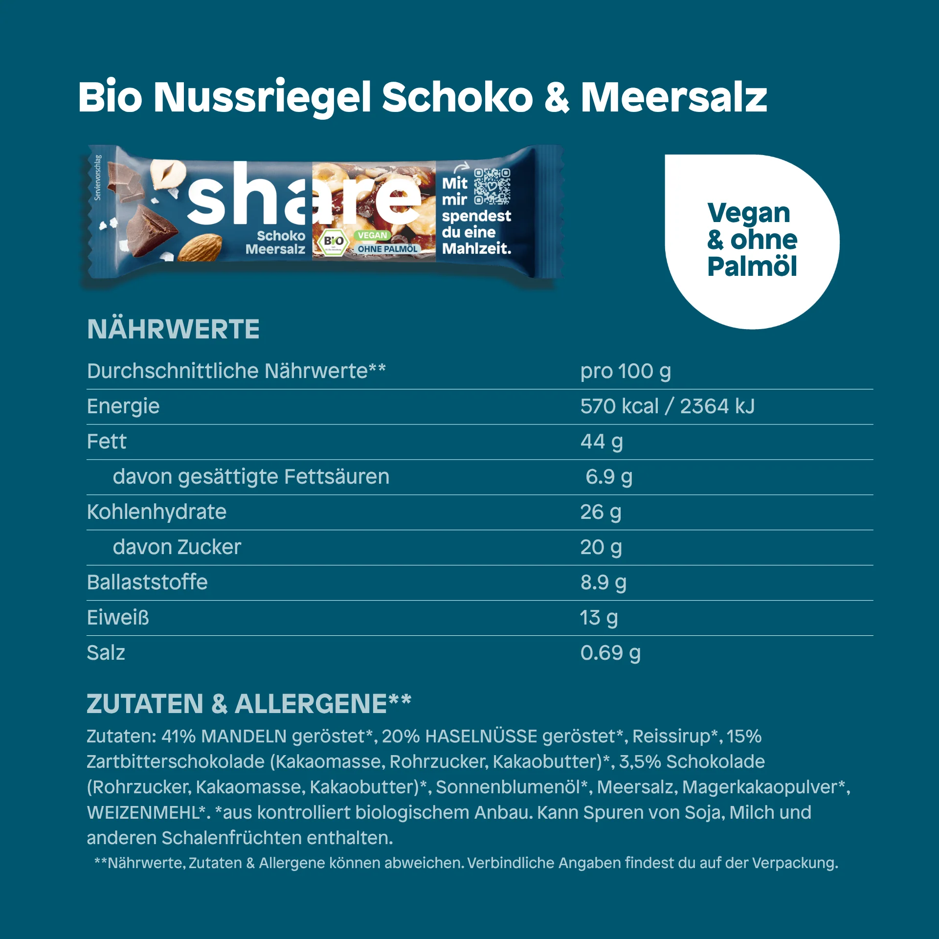 Bio Nussriegel Schoko & Meersalz - Image 5
