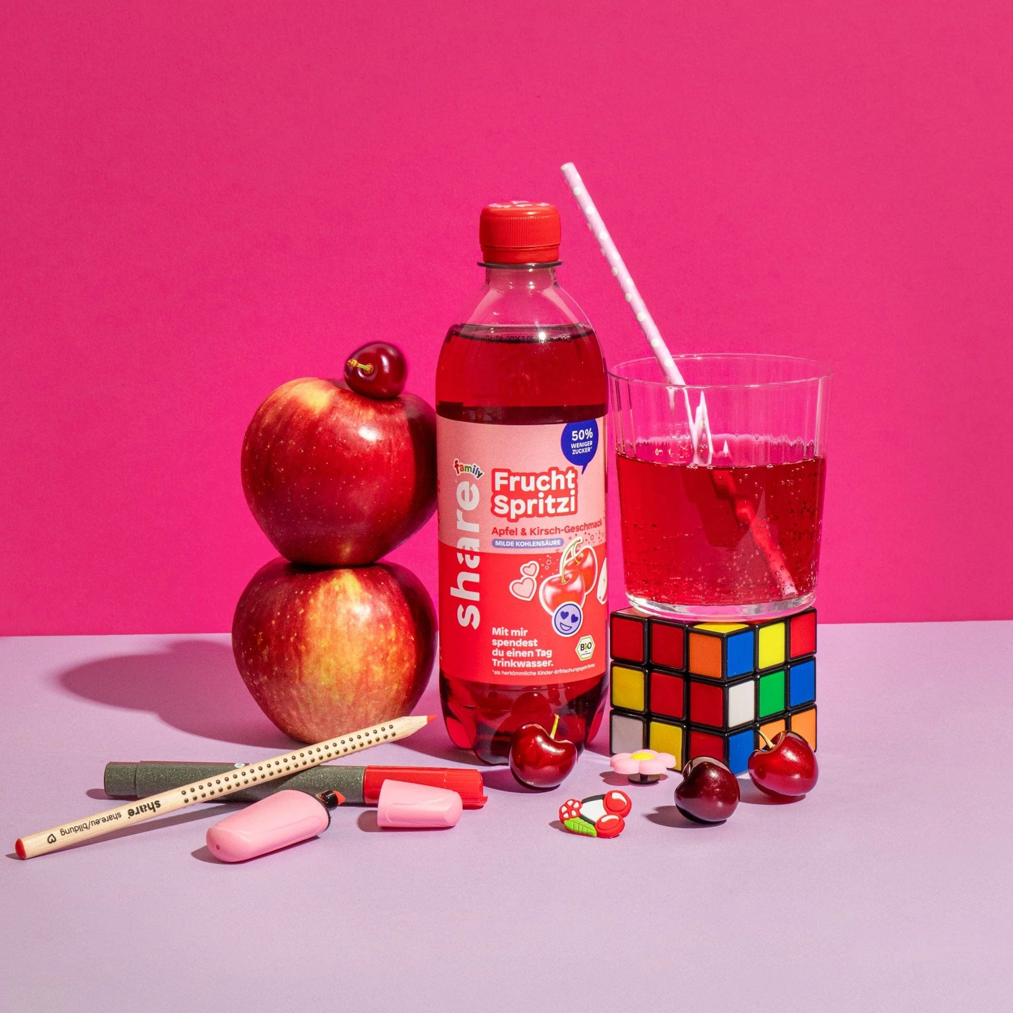 Family Bio Frucht Spritzi Apfel & Kirsch-Geschmack - Image 3