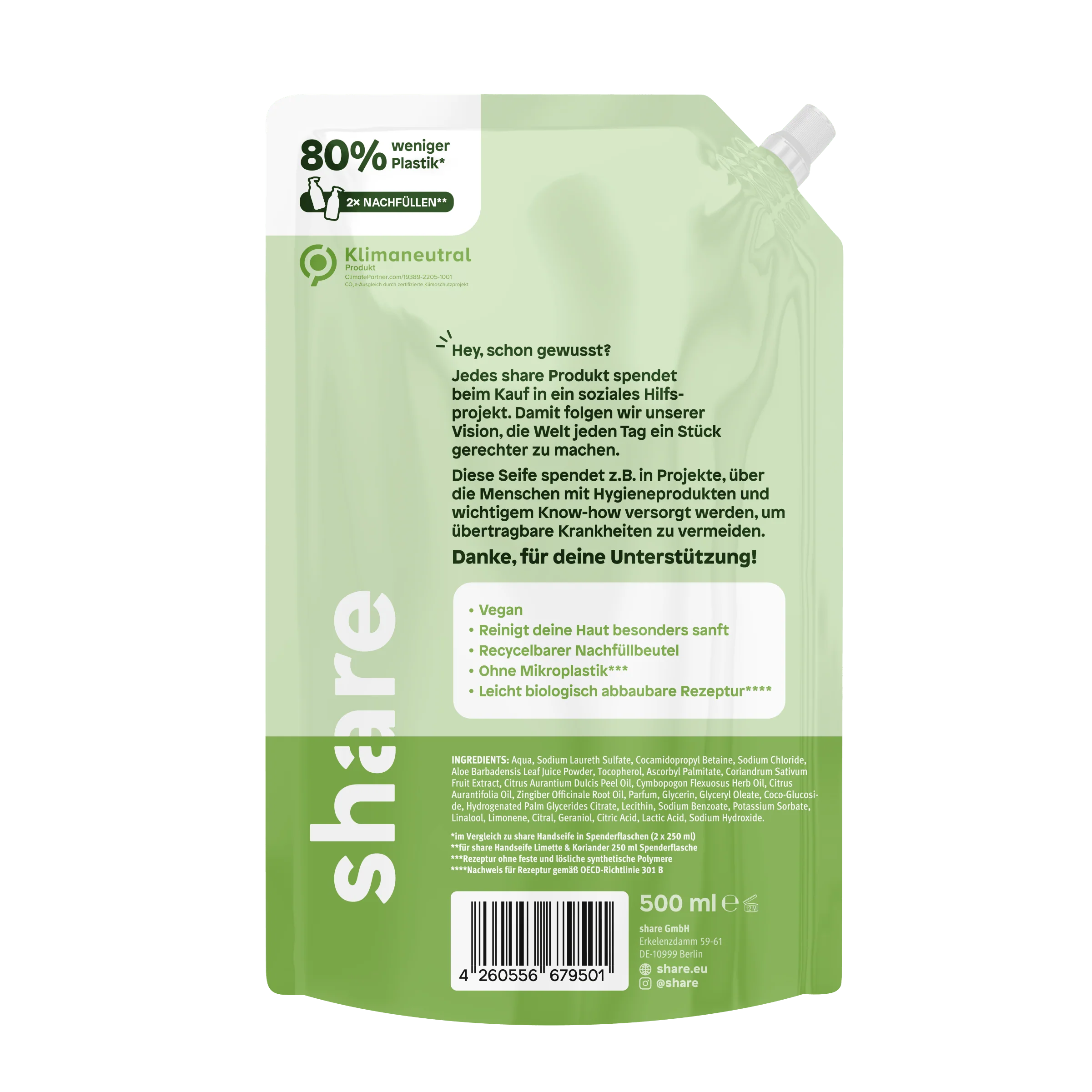 Flüssigseife Nachfüllbeutel Limette & Koriander - Image 5